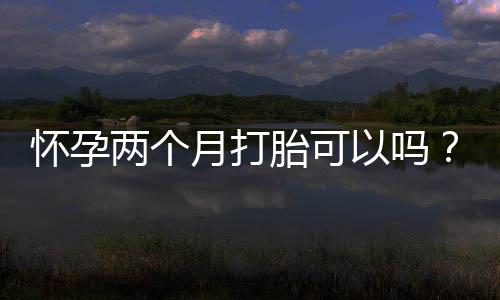 怀孕两个月打胎可以吗?