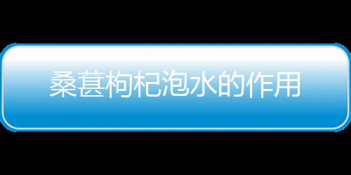 桑葚枸杞泡水的作用