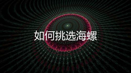 如何挑选海螺
